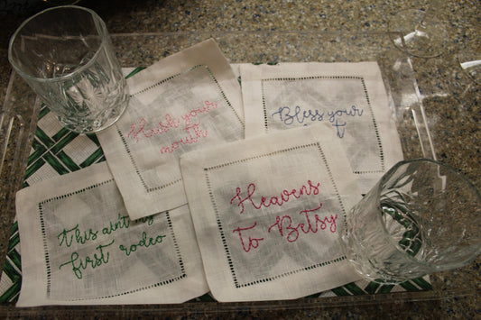 Southern Saying Cocktail Napkins – Set of 4