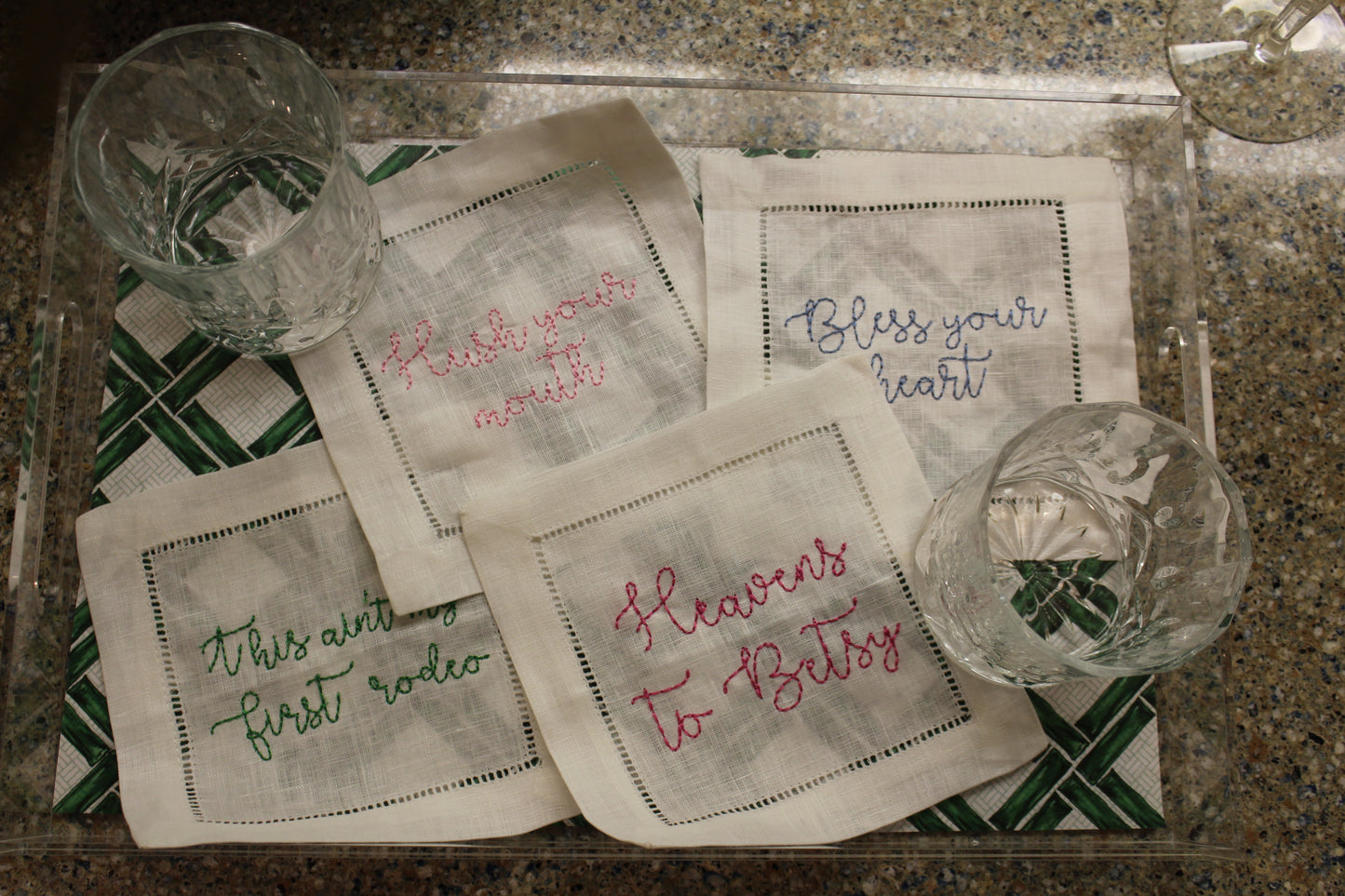 Southern Saying Cocktail Napkins – Set of 4