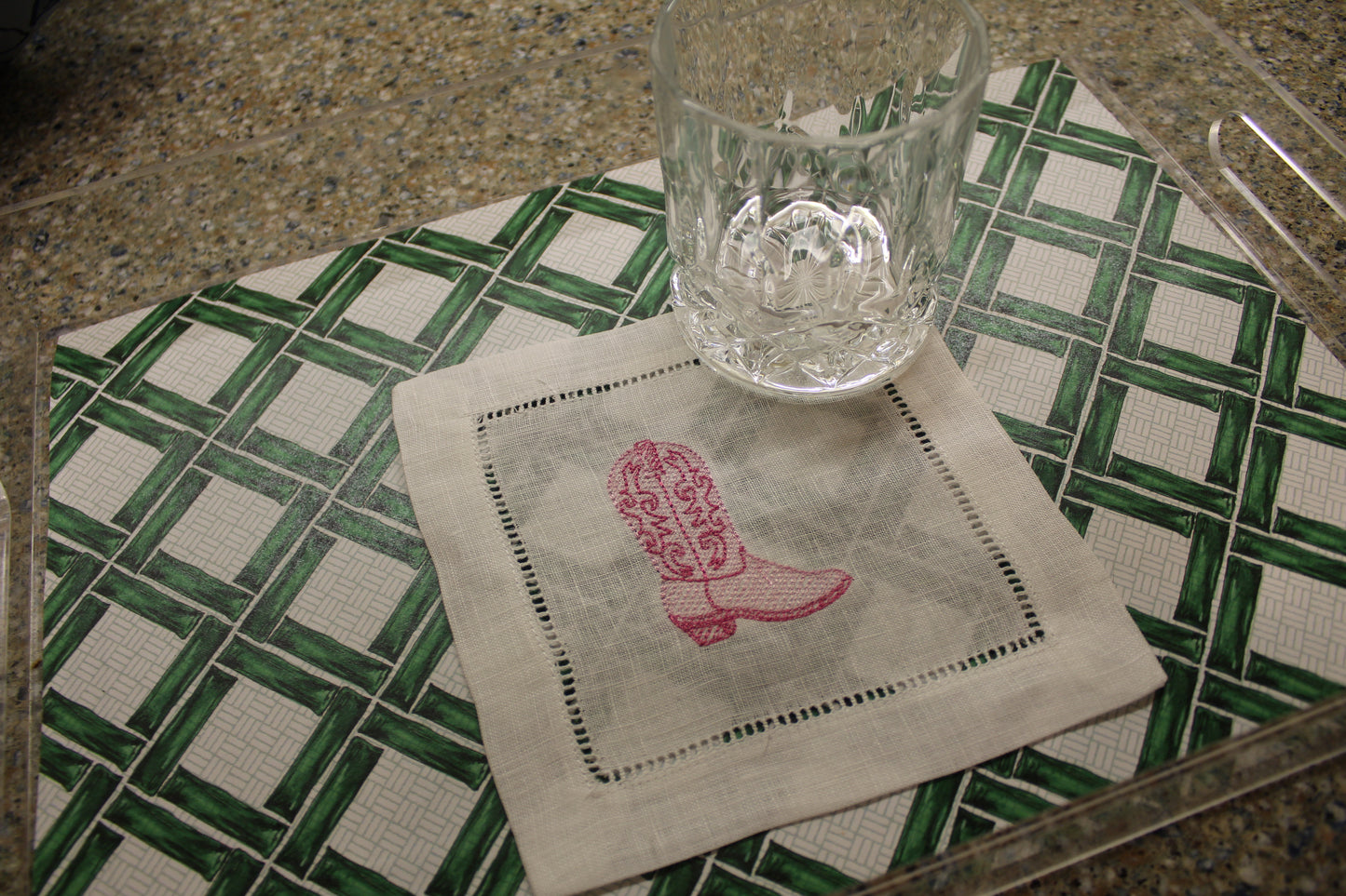 Pink Boot Cocktail Napkins – Set of 4