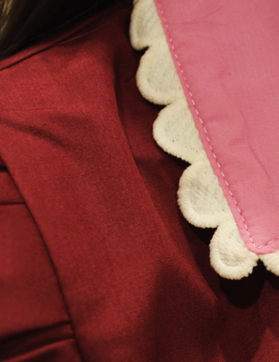 Poppy Puff Sleeve Scalloped Detail Top