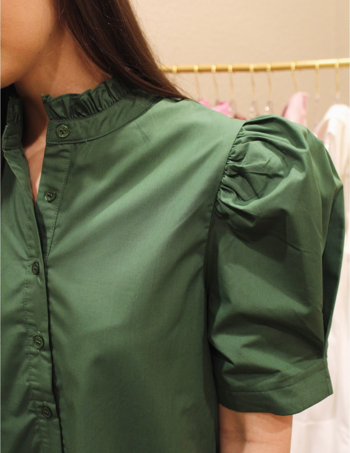 Jane Ruffle Shirt Dress